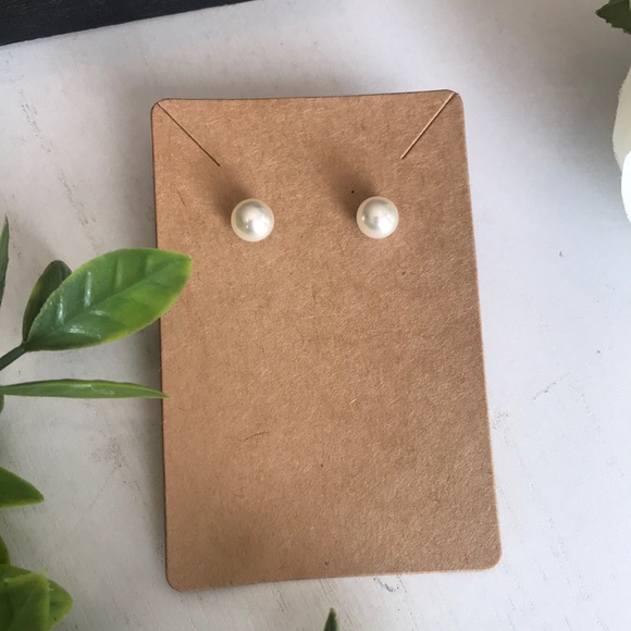 ✨Imitation Pearl (10mm) Stud Earrings - Picture 3 of 6